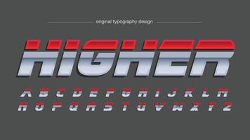 röd och silver modern sport typografi vektor