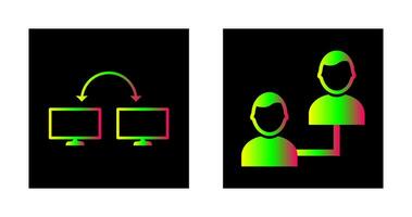 in Verbindung gebracht Systeme und in Verbindung gebracht Profile Symbol vektor