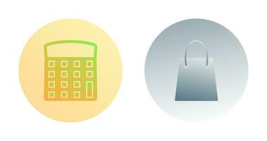 Taschenrechner und Einkaufen Tasche Symbol vektor