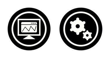 webb analys och preferenser ikon vektor