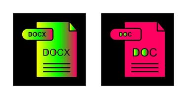 docx und doc Symbol vektor