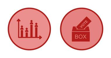 Giing Abstimmung und Kandidat und Graph Symbol vektor