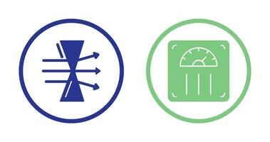 dispersion och vikt skala ikon vektor