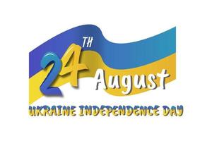 Ukrainas självständighetsdag den 24 augusti vektor