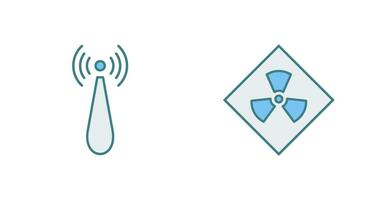 nicht ionisierend Strahlung und Strahlung Symbol vektor