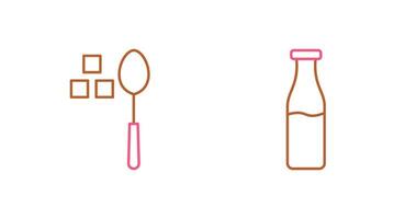Zucker und Milch Flasche Symbol vektor