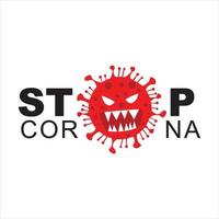 stoppa corona virus 2020 design bakgrund banner. covid 19-ncp-affisch vektor