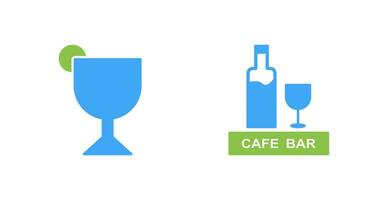 Getränke Cafe und Sherry Symbol vektor