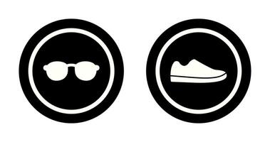 Sonnenbrille und Schuh Symbol vektor