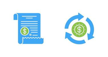 omsättning och mottagande ikon vektor