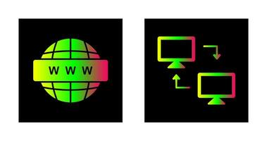 Teilen Systeme und Welt breit Symbol vektor