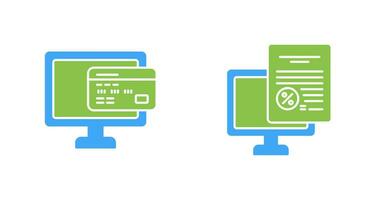 online Zahlung und online MwSt Symbol vektor