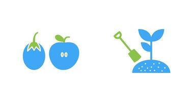 Früchte und Gemüse und Plantage Symbol vektor