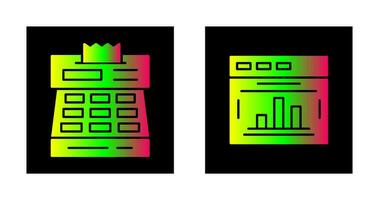 Statistiken und Auschecken Symbol vektor