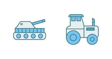 Panzer und Traktor Symbol vektor