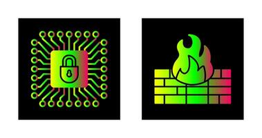 Cyber Schutz und Firewall Symbol vektor