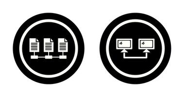 verbunden Systeme und Netzwerk Dateien Symbol vektor