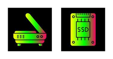 Scanner und schwer Fahrt Symbol vektor