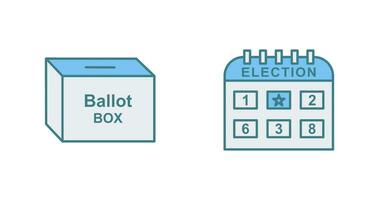 Abstimmung Box und Wahl Tag Symbol vektor