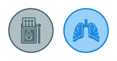 match låda och lungor ikon vektor