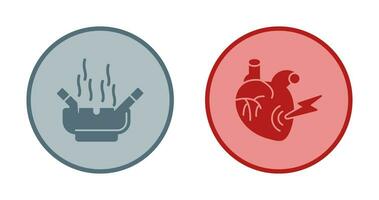 Herz Attacke und Hashtray Symbol vektor