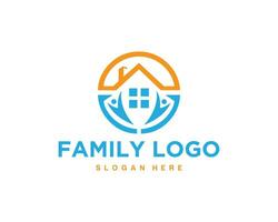 Familie Zuhause Symbol Logo Symbol Design Illustration. vektor