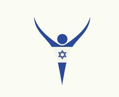 Israel Symbol Flagge Mitte Osten Land Emblem abstrakt Vektor Illustration Design