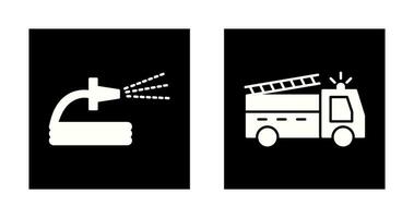 Sprühen Wasser und Feuer LKW Symbol vektor