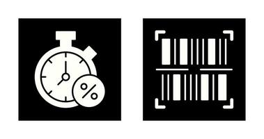 Timer und Barcode Symbol vektor