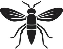 eleganta mygga insignier årgång mygga illustration vektor