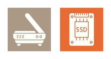 Scanner und schwer Fahrt Symbol vektor