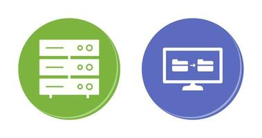 Server Netzwerk und Datei Teilen Symbol vektor