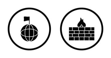 global Signal und Firewall Symbol vektor