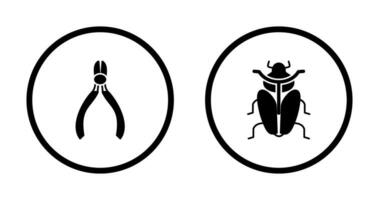 Cutter und Insekt Symbol vektor
