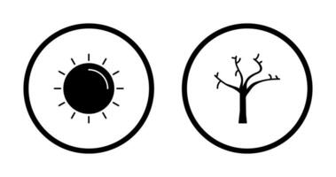 Sonne und Baum Symbol vektor