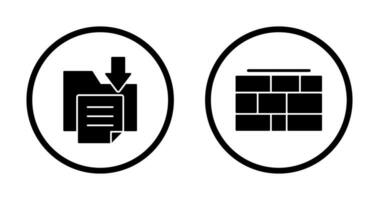 Datei Lager und Backstein Mauer Symbol vektor
