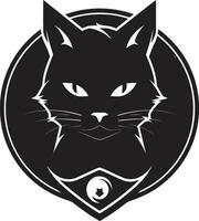 abstrakt kattdjur emblem i svartvit mystik av en panter logotyp vektor