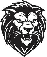 stolt dominans en lejon logotyp förträfflighet elegant auktoritet de svart vektor lejon design