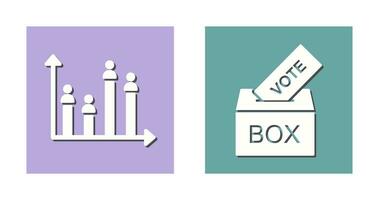 Giing Abstimmung und Kandidat und Graph Symbol vektor