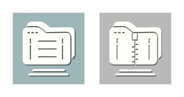 Mappe und komprimiert Symbol vektor