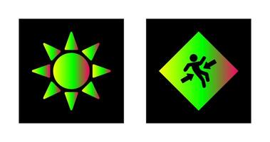 uv Strahlung und zerquetschen Zone Symbol vektor