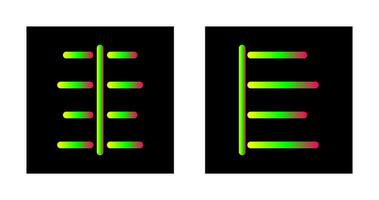 Center ausrichten und links ausrichten Symbol vektor