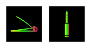 Nagelschneider und Eyeliner Symbol vektor