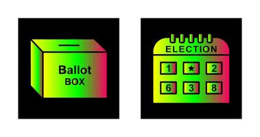 Abstimmung Box und Wahl Tag Symbol vektor