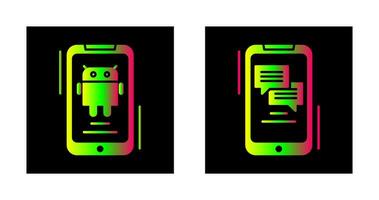 Android und Text Symbol vektor