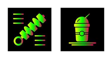 Spieß und Frappé Symbol vektor