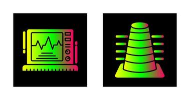 Poller und ekg Monitor Symbol vektor