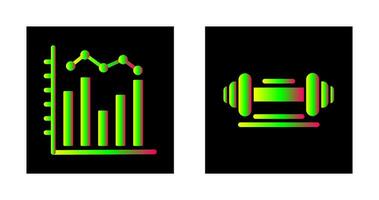 Histogramm und Gewicht Symbol vektor