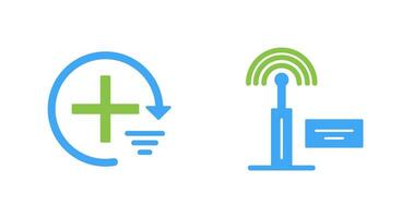 Lägg till och signal ikon vektor