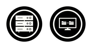 Server Netzwerk und Datei Teilen Symbol vektor